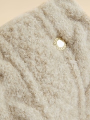 Joules Cable Oatmeal Cosy Lined Snood - Image 7 of 7