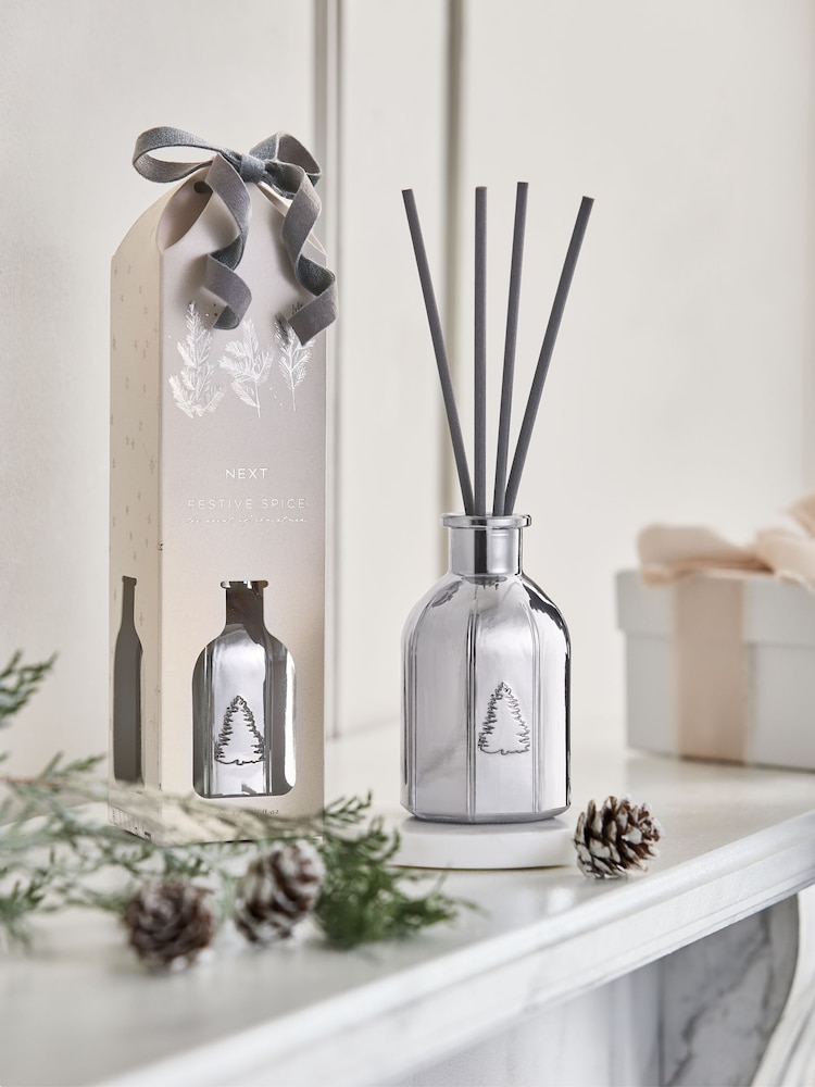 Festive Spice Silver Glam 70ml Reed Diffuser - Image 1 of 4