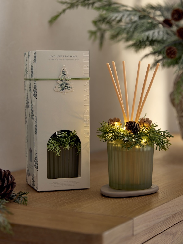 Christmas Tree Pine Needle and Eucalyptus 180ml Light Up Reed Diffuser - Image 1 of 5 Christmas Tree Pine Needle and Eucalyptus 180ml Light Up Reed Diffuser - Image 1 of 5