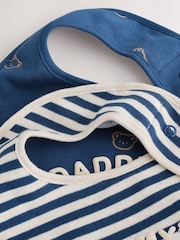 Blue Mummy and Daddy Baby Bibs 2 Pack - Image 4 of 6