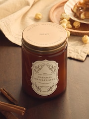 Caramel Waffle Latte Brown Jar Gourmand Candle - Image 2 of 3