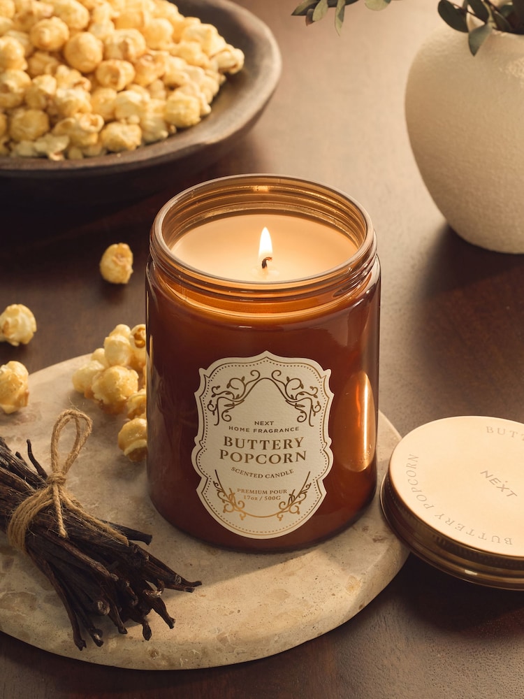 Buttery Popcorn Brown Jar Gourmand Candle - Image 1 of 3 Buttery Popcorn Brown Jar Gourmand Candle - Image 1 of 3