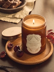 Chocolate Cherry Brown Jar Gourmand Candle - Image 1 of 2