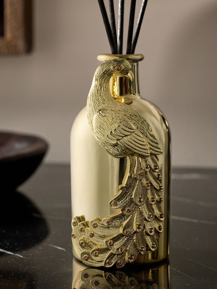 Oud and Bergamot Gold Benedict Peacock 180ml Reed Diffuser - Image 2 of 2 Oud and Bergamot Gold Benedict Peacock 180ml Reed Diffuser - Image 2 of 2