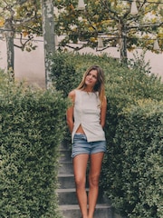 The Set 3 Pack Side Button Through Vests Grey Marl/Light Pink/Pastel Yellow - Image 3 of 6