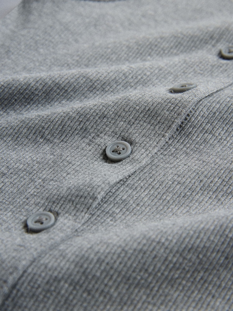 The Set 3 Pack Side Button Through Vests Grey Marl/Light Pink/Pastel Yellow - Image 6 of 6