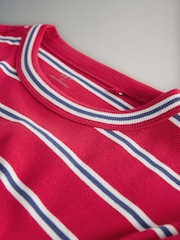 The Set 8 Pack Ribbed Short Sleeve T-Shirts Navy/Blue/Red/Light Green/White/Stripe - Image 10 of 11