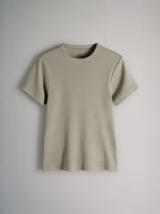 The Set 8 Pack Ribbed Short Sleeve T-Shirts Navy/Blue/Red/Light Green/White/Stripe - Image 7 of 11