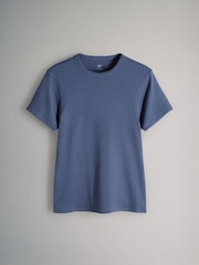 The Set 8 Pack Ribbed Short Sleeve T-Shirts Navy/Blue/Red/Light Green/White/Stripe - Image 8 of 11