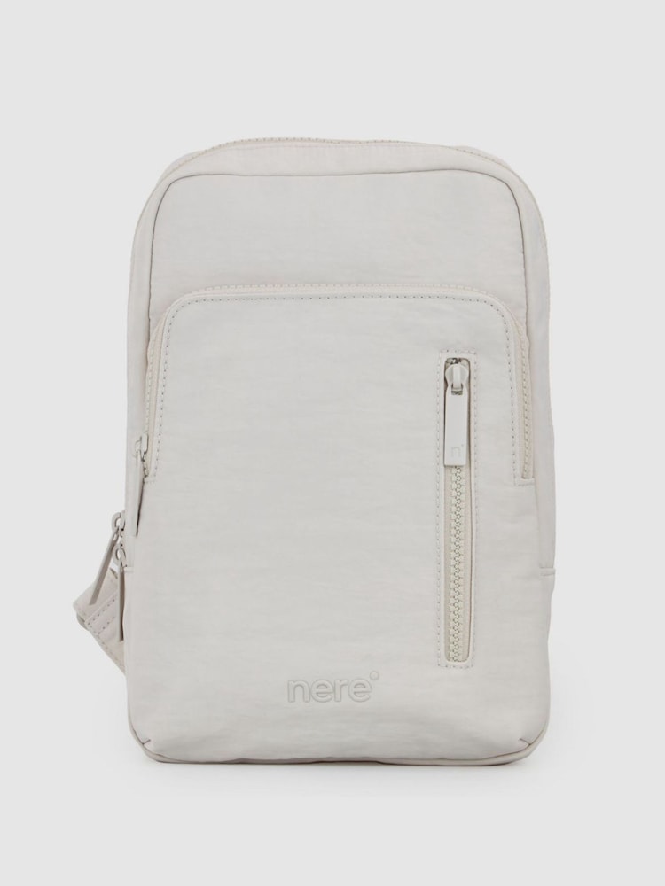 Nere White Bondi Nylon Sling Backpack - Image 1 of 4
