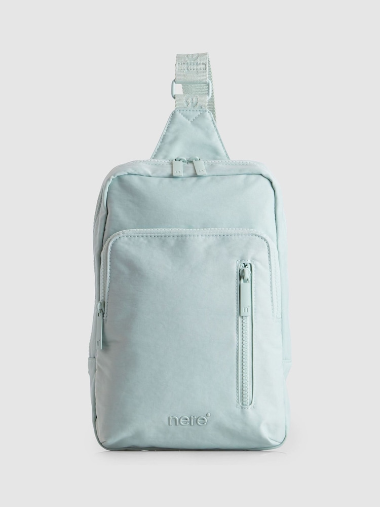 Nere Green Bondi Nylon Sling Backpack - Image 1 of 3 Nere Green Bondi Nylon Sling Backpack - Image 1 of 3