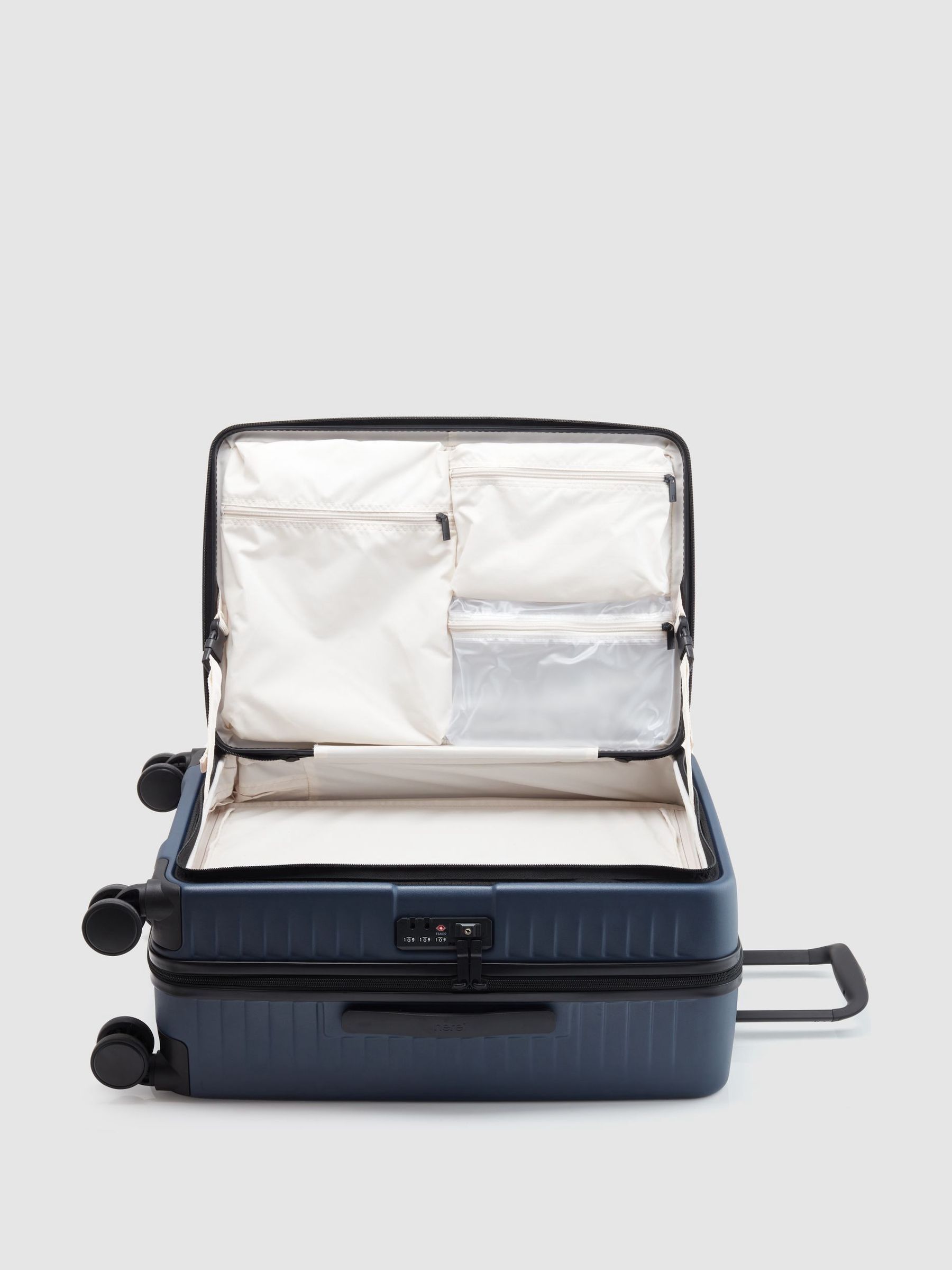 Buy Nere Blue Venture Dual Open Medium Luggage from Next USA