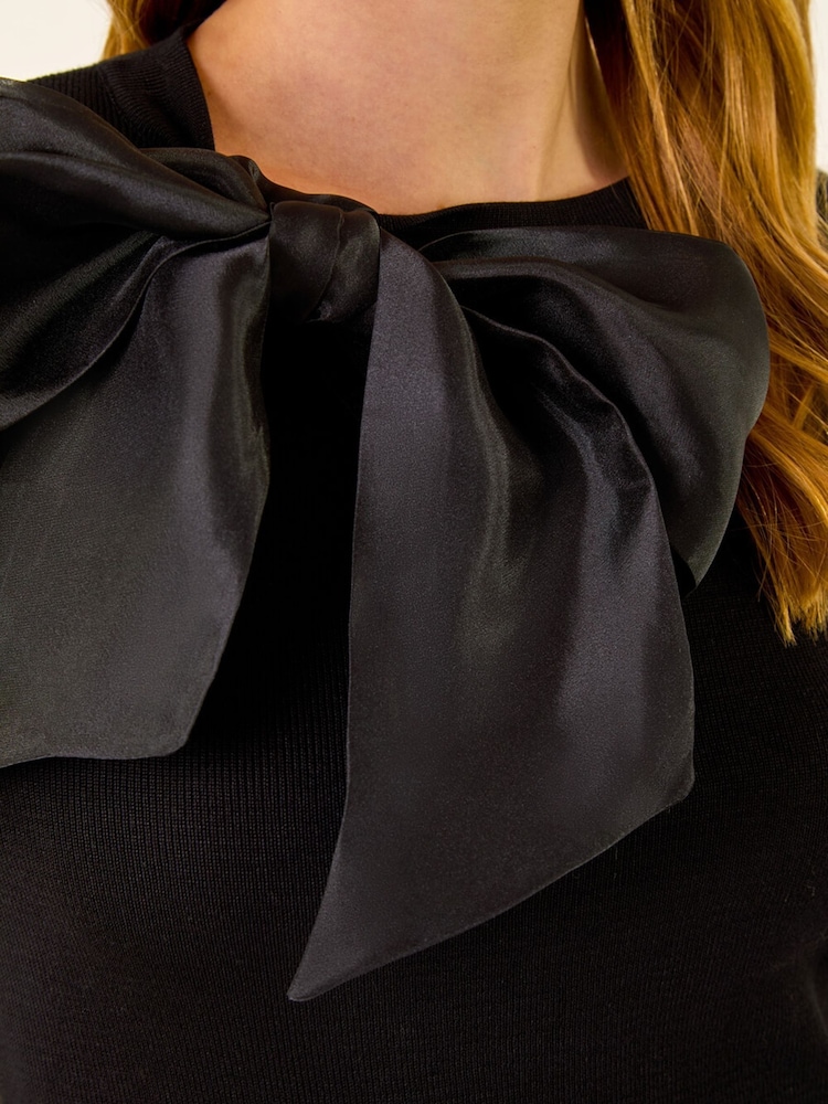Roman Black Bow Tie Knit Jumper - Image 5 of 5
