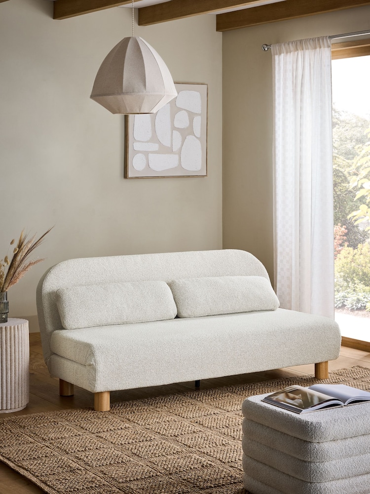 Casual Boucle Light natural Palma Super King Sofa Bed - Image 1 of 10 Casual Boucle Light natural Palma Super King Sofa Bed - Image 1 of 10