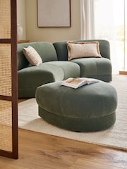Soft Twill Forest Green Addison Modular Sofa Single Footstool - Image 1 of 9