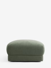 Soft Twill Forest Green Addison Modular Sofa Single Footstool - Image 6 of 9
