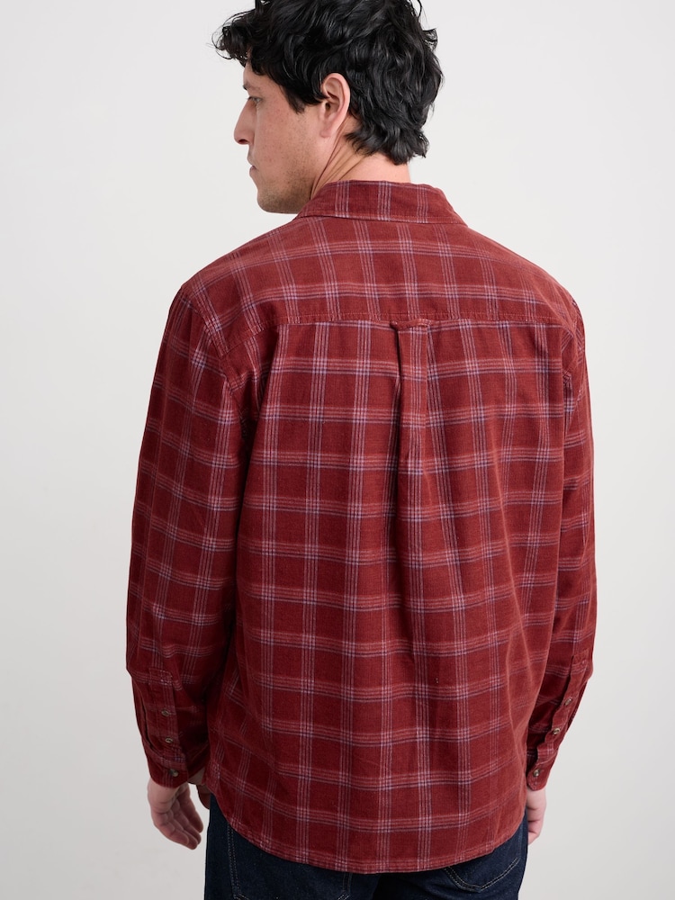 Seasalt Cornwall Red Shoreman Shirt - Image 2 of 5 Seasalt Cornwall Red Shoreman Shirt - Image 2 of 5
