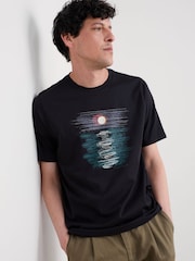 Schwarz - Seasalt Cornwall Herren Midwatch T-Shirt - Bild 1 von 5