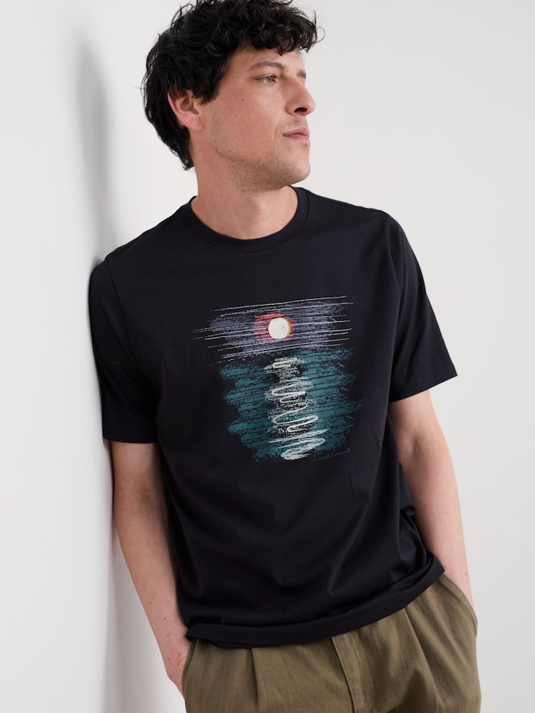 Schwarz - Seasalt Cornwall Herren Midwatch T-Shirt - Bild 1 von 5