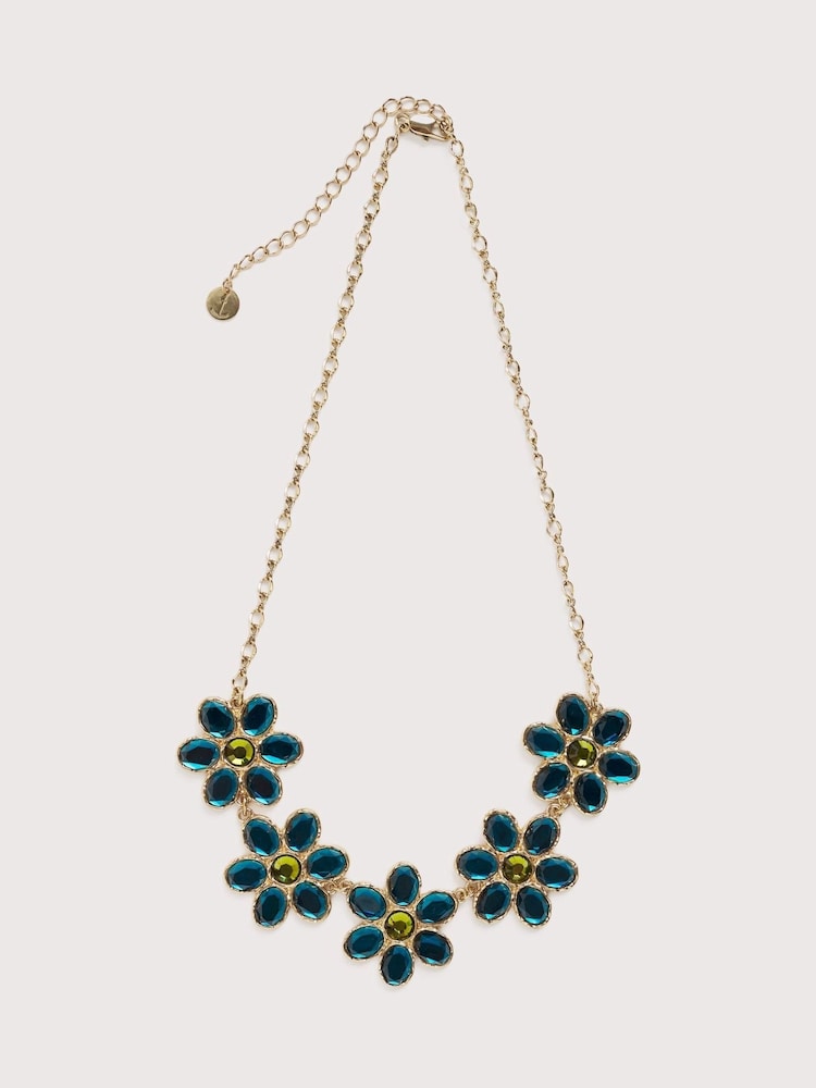 Seasalt Cornwall Green Faceted Blooms Necklace - Image 1 of 4 Seasalt Cornwall Green Faceted Blooms Necklace - Image 1 of 4