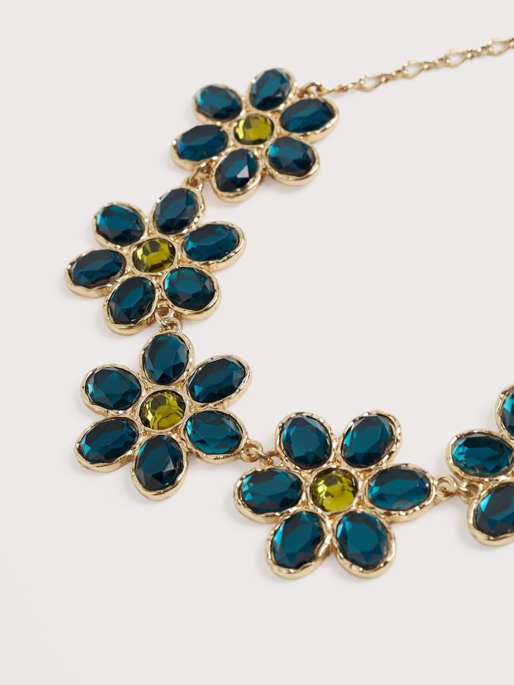 Seasalt Cornwall Green Faceted Blooms Necklace - Image 2 of 4 Seasalt Cornwall Green Faceted Blooms Necklace - Image 2 of 4