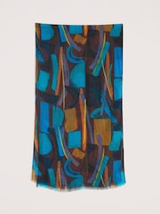 Seasalt Cornwall Brown Pretty Printed Scarf - Image 1 of 5