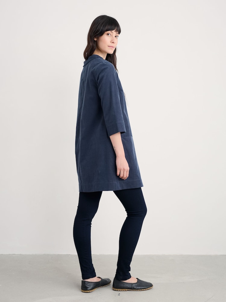 Seasalt Cornwall Blue Sail By The Stars Needlecord Tunic - Image 2 of 5 Seasalt Cornwall Blue Sail By The Stars Needlecord Tunic - Image 2 of 5
