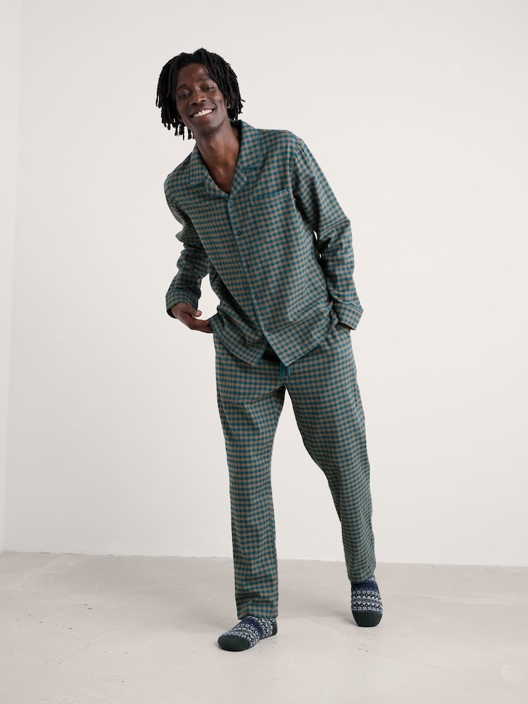 Seasalt Cornwall Green Netter Pyjamas Set - Image 2 of 4 Seasalt Cornwall Green Netter Pyjamas Set - Image 2 of 4