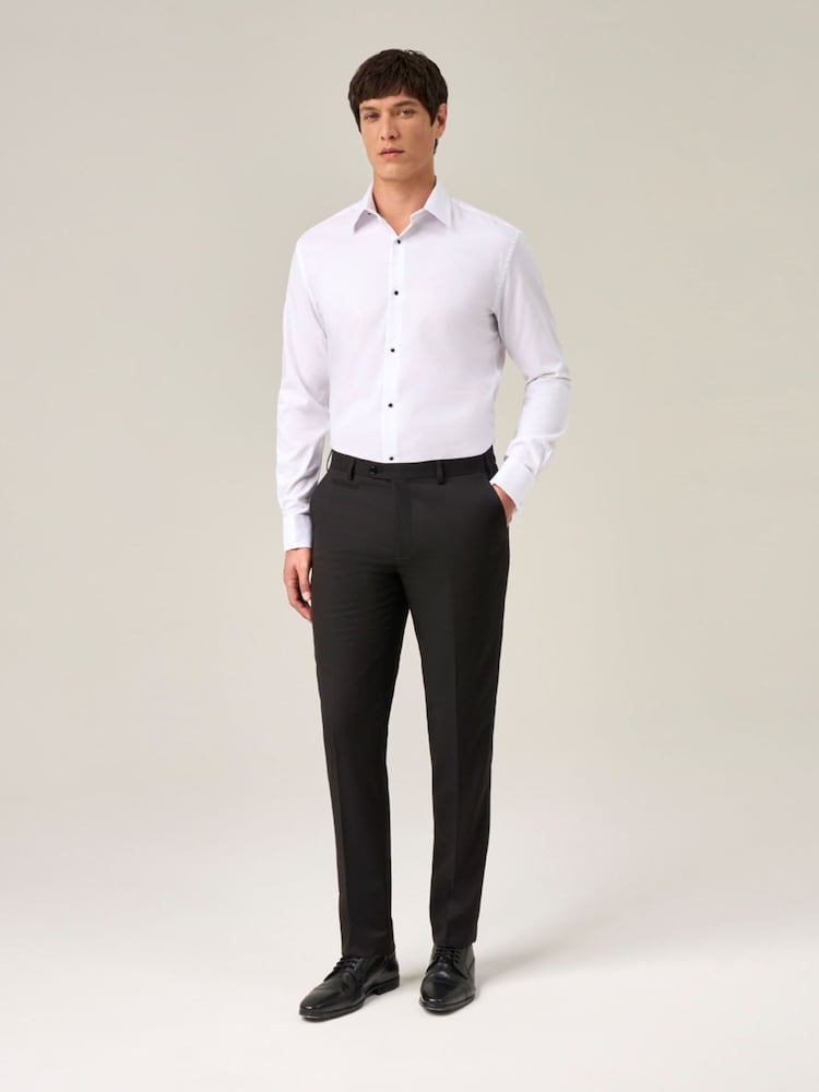 slim fit dress slacks Wilkes & Riley Solid Spread Collar Dress Shirt Classic Fit – Ted's Clothiers main image 1