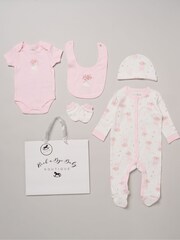 Rock-A-Bye Baby Boutique Coral Pink All-In-One Baby Gift Set 5 Piece - Image 1 of 5