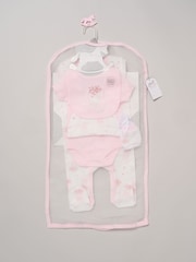 Rock-A-Bye Baby Boutique Coral Pink All-In-One Baby Gift Set 5 Piece - Image 2 of 5