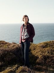 Seasalt Cornwall Purple Beamwind Checked Coat - Image 1 of 8