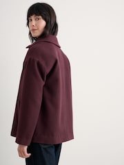Seasalt Cornwall Purple Beamwind Checked Coat - Image 6 of 8