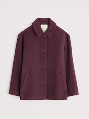 Seasalt Cornwall Purple Beamwind Checked Coat - Image 8 of 8