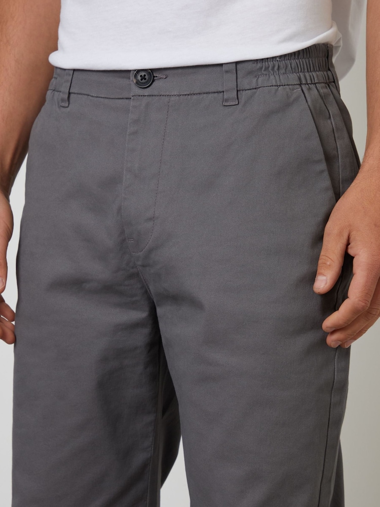 Threadbare Grey Straight Leg Stretch Waist Chino Trousers - Image 4 of 4 Threadbare Grey Straight Leg Stretch Waist Chino Trousers - Image 4 of 4