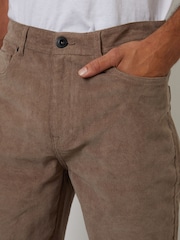 Threadbare Brown Straight Leg 5 Pocket Stretch Corduroy Trousers - Image 4 of 4