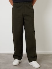 Verde - Threadbare Baggy Fit 5 Pocket Chino Trousers - Imagen 1 de 4