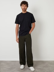 Verde - Threadbare Baggy Fit 5 Pocket Chino Trousers - Imagen 3 de 4