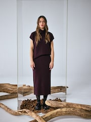 Smith & Soul Purple Knitted Skirt - Image 3 of 5