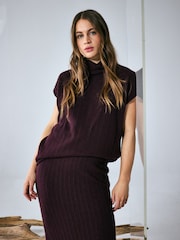 Smith & Soul Purple Knitted Skirt - Image 4 of 5