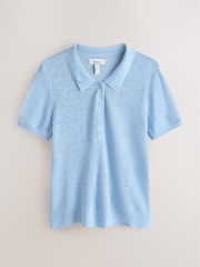 蓝色 - N. Premium 亚麻布 Blend 领 Henleys 修身T恤 - 7的图像5｝