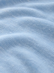 蓝色 - N. Premium 亚麻布 Blend 领 Henleys 修身T恤 - 7的图像7｝