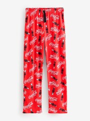 Vanilla Underground Red Coca Cola Logo 100% Cotton Lounge Trousers - Image 1 of 7
