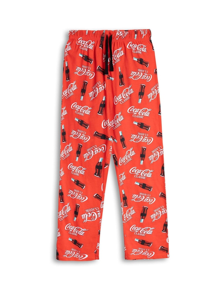Vanilla Underground Red Coca Cola Logo 100% Cotton Lounge Trousers - Image 2 of 7 Vanilla Underground Red Coca Cola Logo 100% Cotton Lounge Trousers - Image 2 of 7
