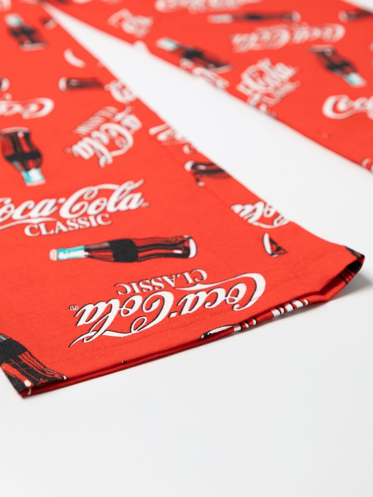 Vanilla Underground Red Coca Cola Logo 100% Cotton Lounge Trousers - Image 7 of 7