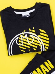 Vanilla Underground Black DC Comics Batman Long Sleeve Long Leg Pyjamas Set - Image 5 of 5