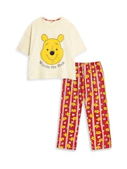 Vanilla Underground Red Disney Winnie The Pooh 100% Cotton Short Sleeve Long Leg Pyjamas Set - Image 2 of 9