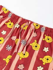 Vanilla Underground Red Disney Winnie The Pooh 100% Cotton Short Sleeve Long Leg Pyjamas Set - Image 8 of 9