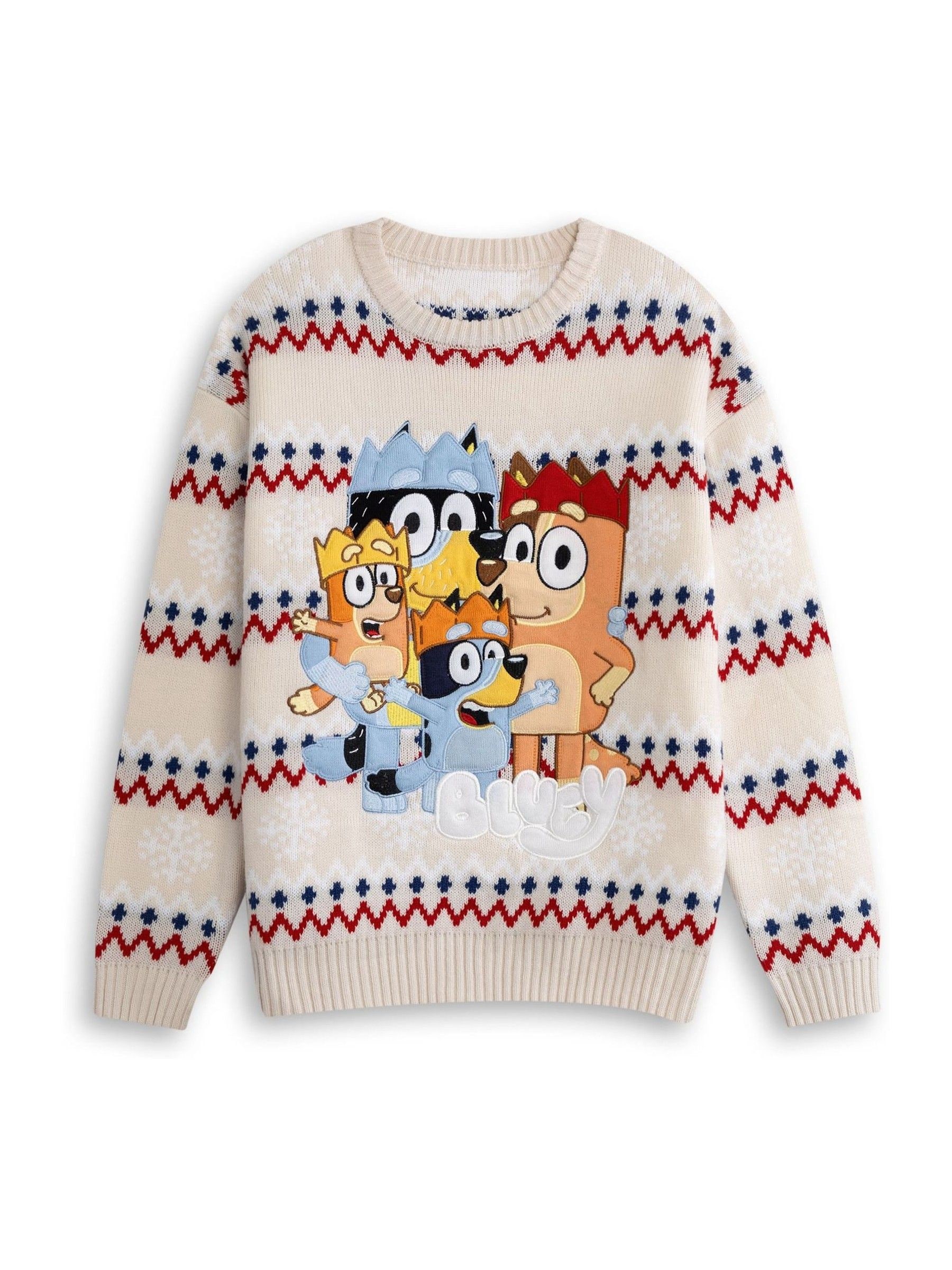 Bluey Unisex Beige Christmas Jumper | | Official Merch Xxl - Image 5