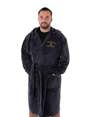 Vanilla Underground Blue Yellowstone Dutton Ranch Montana Hooded Bathrobe - Image 1 of 6